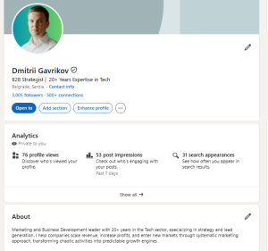 linkedin personal profile