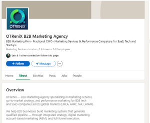 otrenix linkedin section about